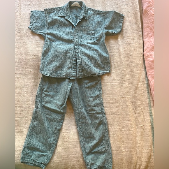 H&M//BOYS MATCHING SET/ PANTS ANS BUTTON DOWN - Picture 1 of 9